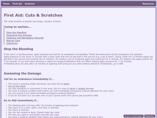 FirstAid/cutsfirstaid screenshot