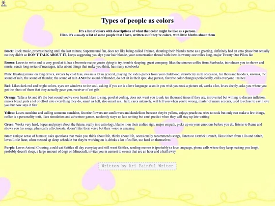 typesofpeopleascolors screenshot