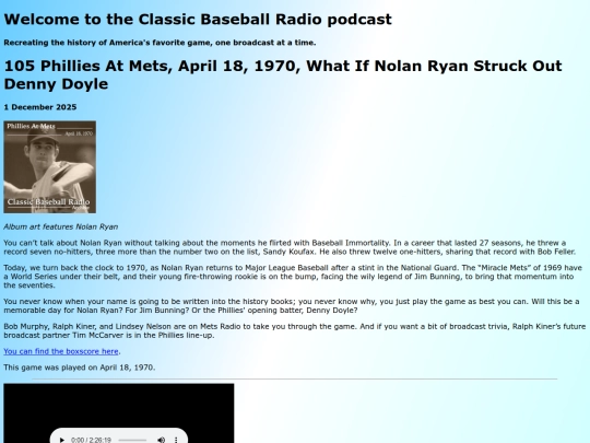 archive/posts/2025-12-01-105-Phillies at Mets, April 18, 1970, What If Nolan Ryan Struck Out Denny Doyle screenshot