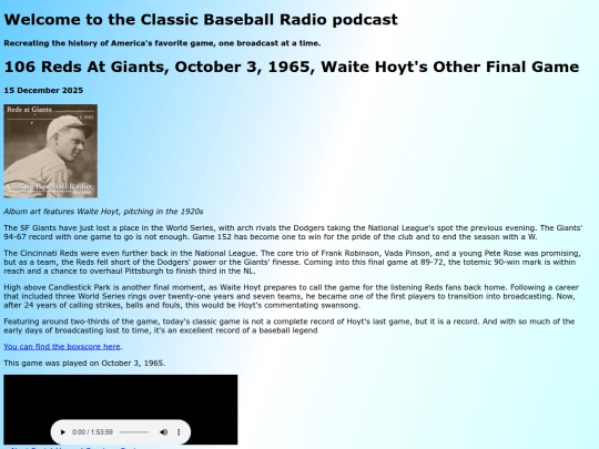archive/posts/2025-12-15-106-Reds at Giants, October 3, 1965, Waite Hoyt's Other Final Game screenshot