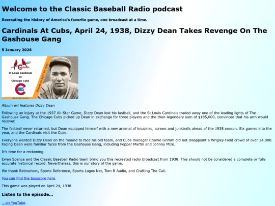 posts/2026-01-05-Cardinals at Cubs, April 24, 1938, Dizzy Dean Takes Revenge On The Gashouse Gang screenshot