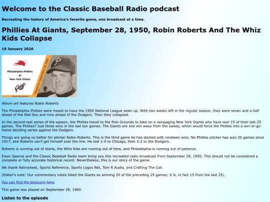 posts/2026-01-19-Phillies at Giants, September 28, 1950, Robin Roberts And The Whiz Kids Collapse screenshot