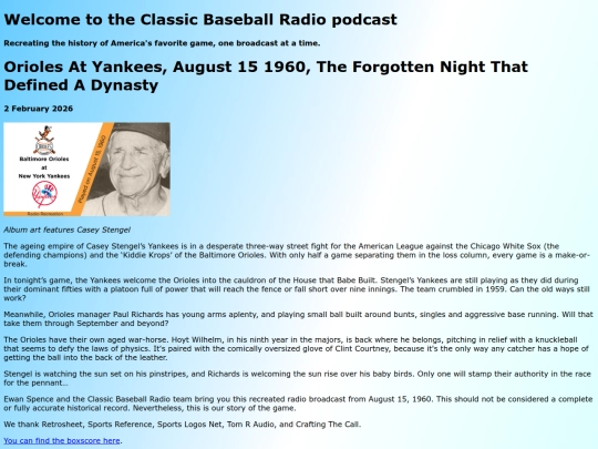 posts/2026-02-02-Orioles at Yankees, August 15 1960, The Forgotten Night That Defined A Dynasty screenshot