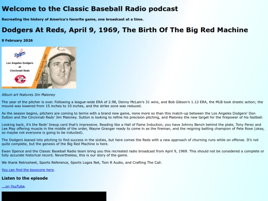 posts/2026-02-09-Dodgers at Reds, April 9, 1969, The Birth Of The Big Red Machine screenshot