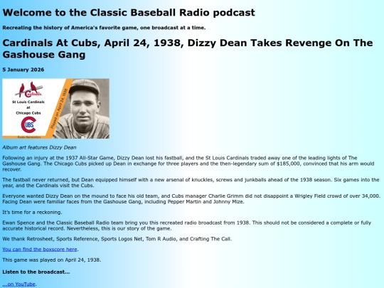 recreate/posts/2026-01-05-Cardinals at Cubs, April 24, 1938, Dizzy Dean Takes Revenge On The Gashouse Gang screenshot