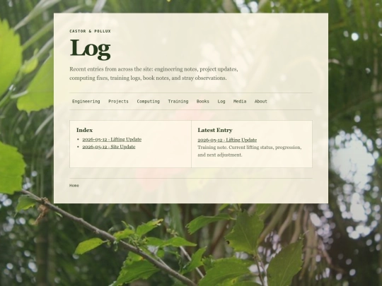 log screenshot
