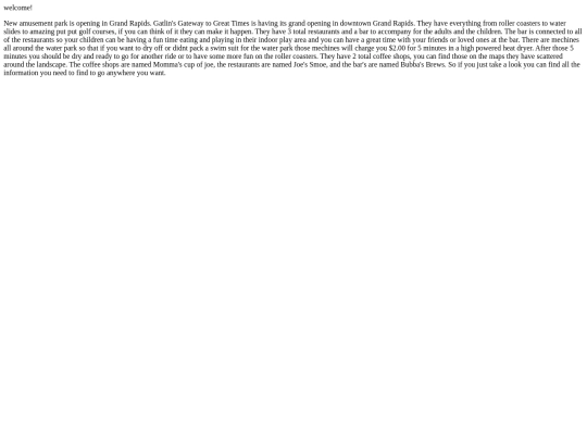 HTML/WebDesign-Gatlins Get Away screenshot