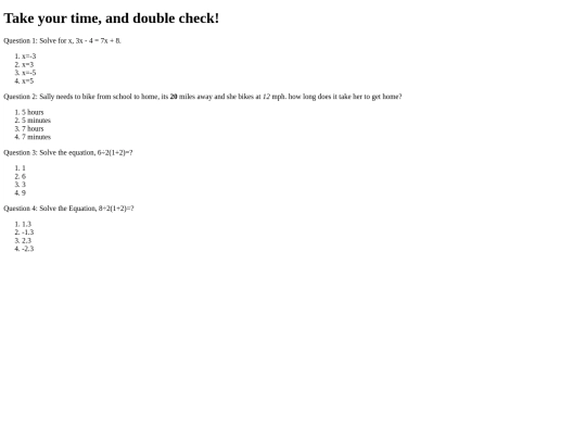 HTML/mathtest screenshot