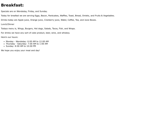 documents/menu screenshot