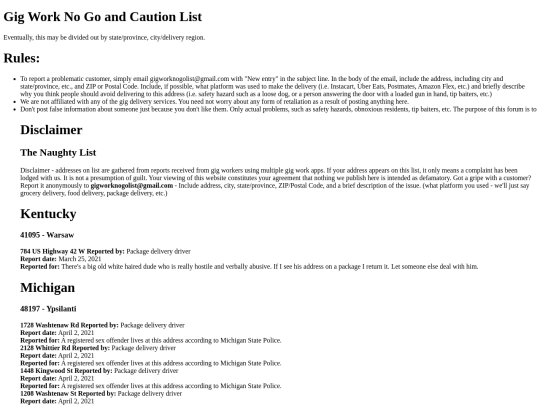cautionlist screenshot
