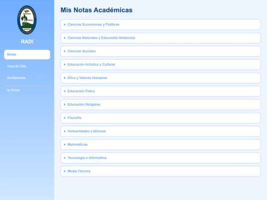 notas screenshot
