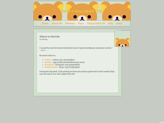 Links screenshot