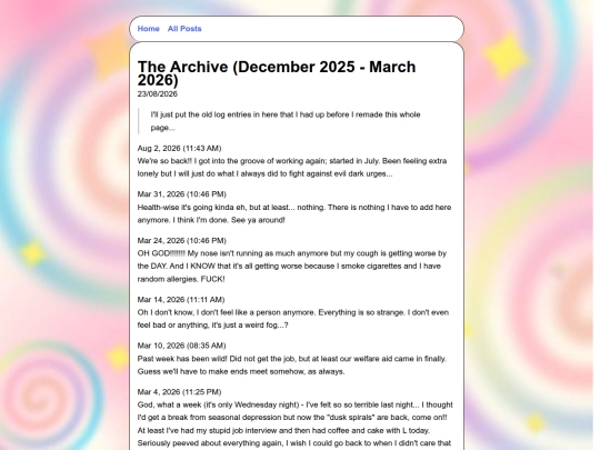 log/posts/archive screenshot