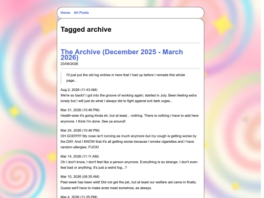 log/tags/archive screenshot