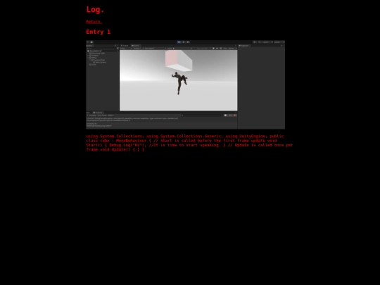 log screenshot