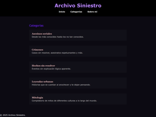 categorias screenshot