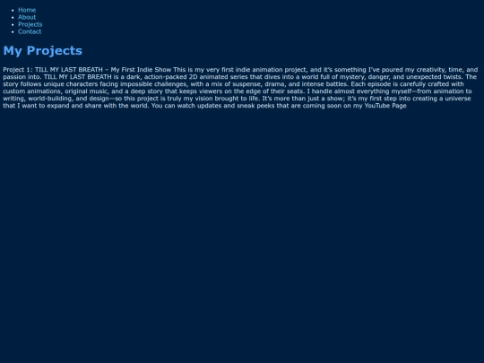 Projects screenshot