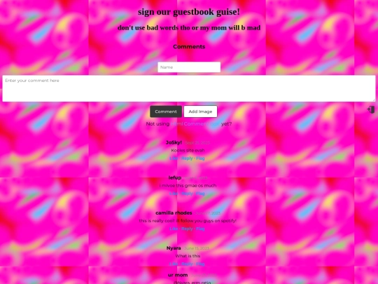 guestbook screenshot
