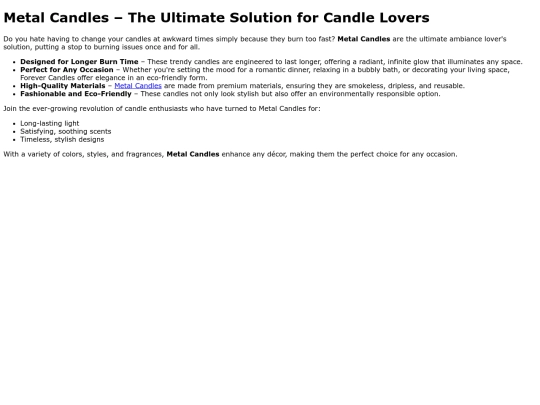 metalcandles screenshot