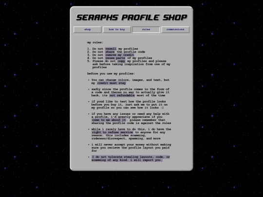 profile-shop/rules screenshot