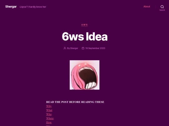 Shergar/wordpress/2020/09/16/6ws-idea screenshot