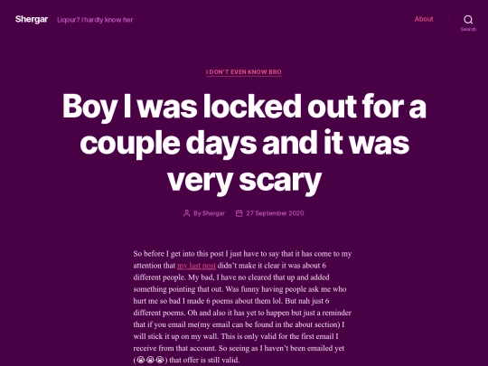 Shergar/wordpress/2020/09/27/boy-i-was-locked-out-for-a-couple-days-and-it-was-very-scary screenshot
