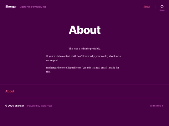 Shergar/wordpress/about screenshot