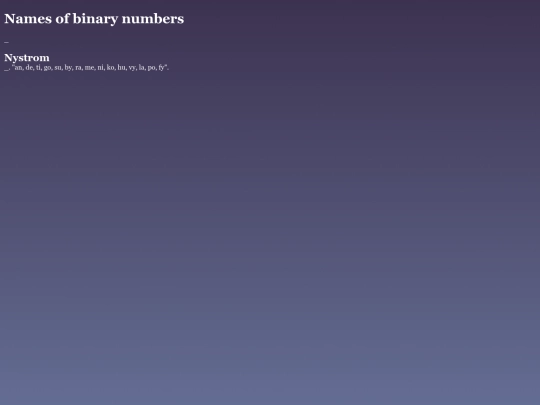 binarynames screenshot
