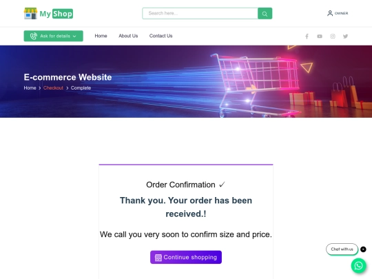 order-received screenshot