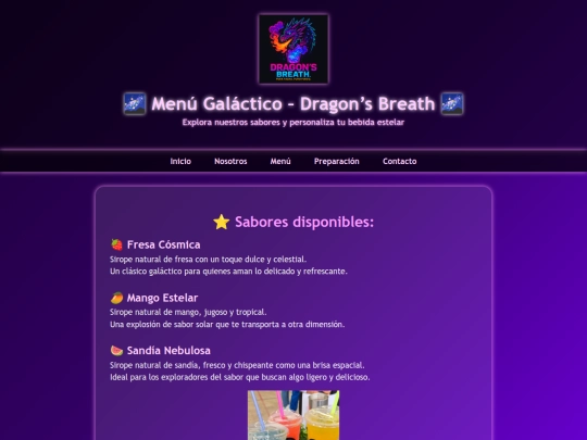 menu screenshot