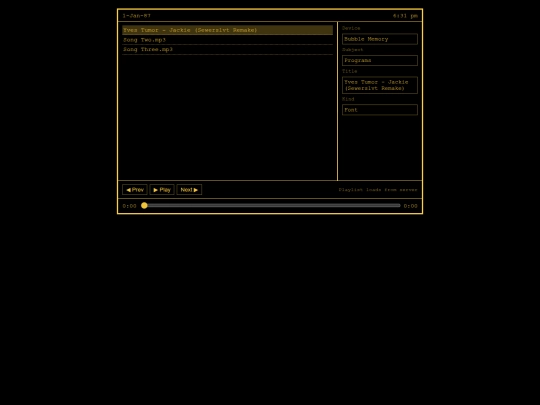 music player/music screenshot