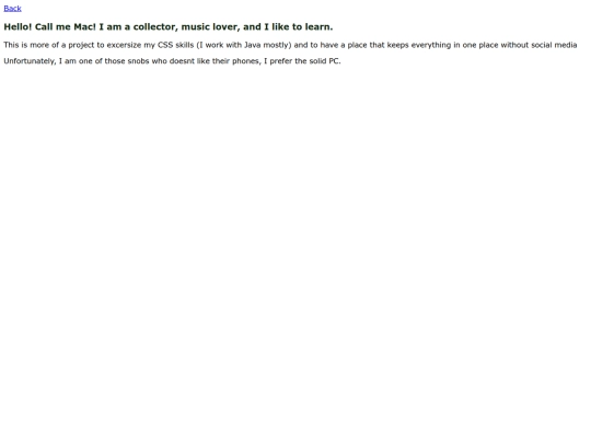 AboutMe screenshot