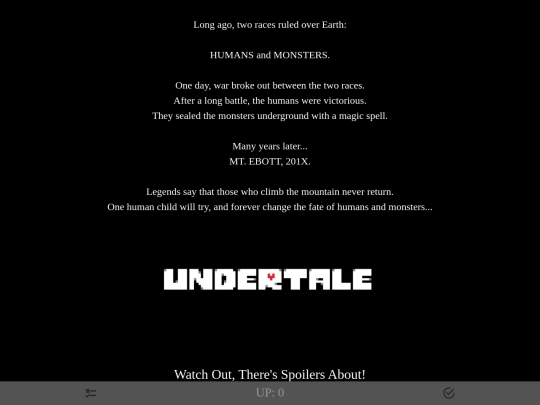 cyoas/Undertale CYOA screenshot