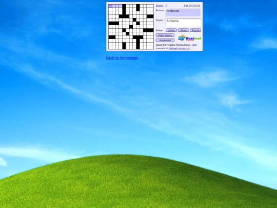 crossword screenshot