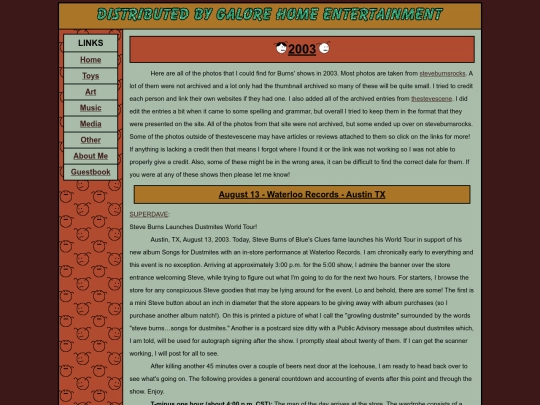 music/steve/2003 screenshot