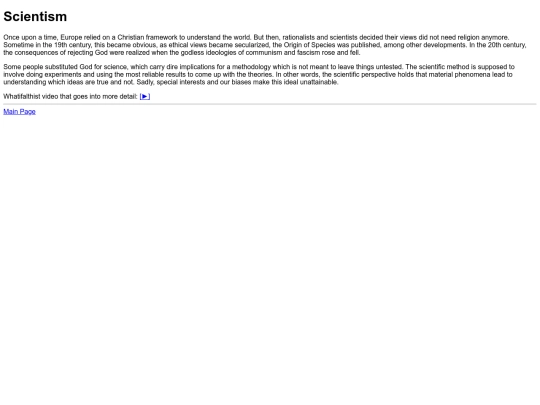 Scientism screenshot