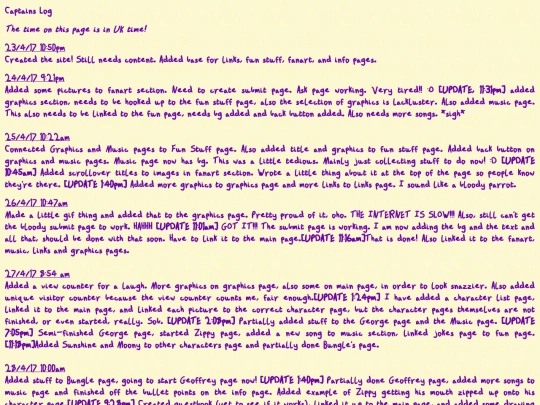 log screenshot