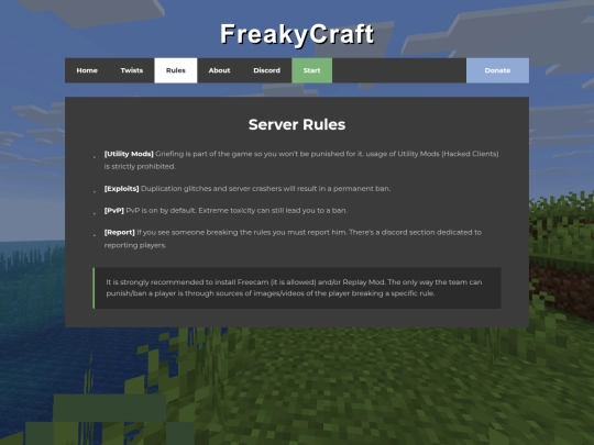 rules screenshot