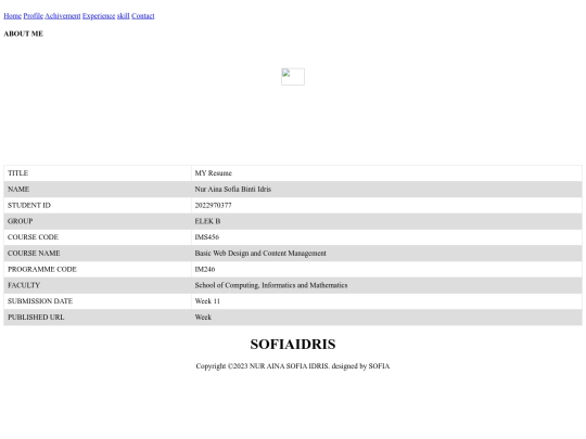 resume screenshot