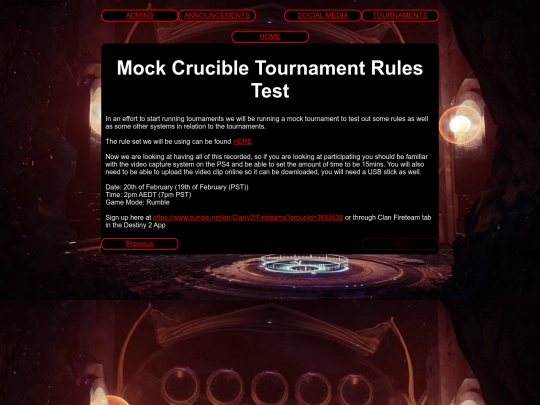 announcements screenshot
