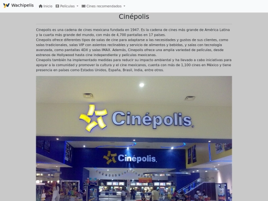 paginas/cinepolis screenshot