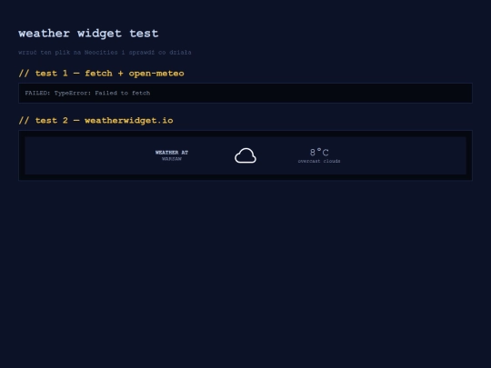 weather-test screenshot