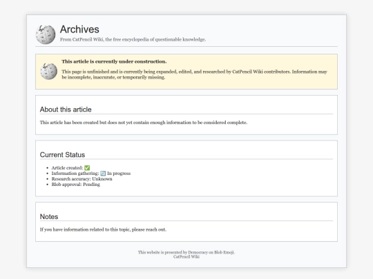archives screenshot