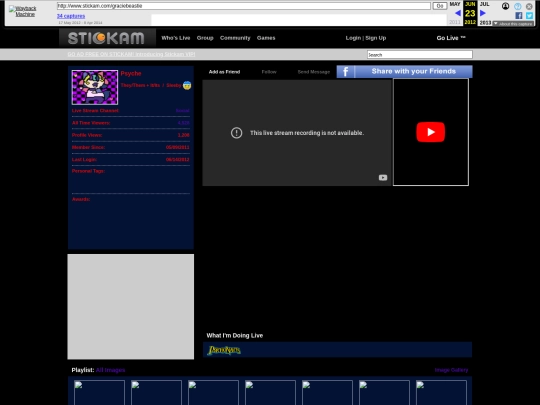 psyche/graciebeastie _ Stickam screenshot