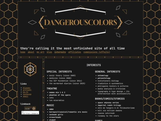 interests screenshot