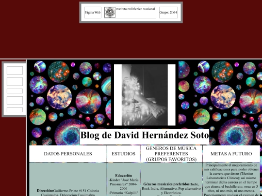 David Hernández Soto/Página web en Frame screenshot