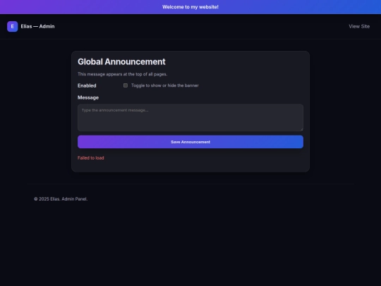 admin-panel screenshot