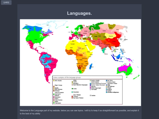 languages screenshot