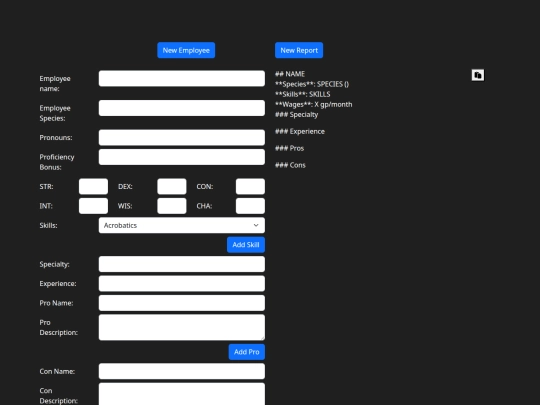 employeecreator screenshot