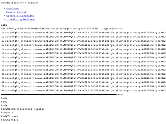 fonts/opendyslexicmono-regular-demo screenshot